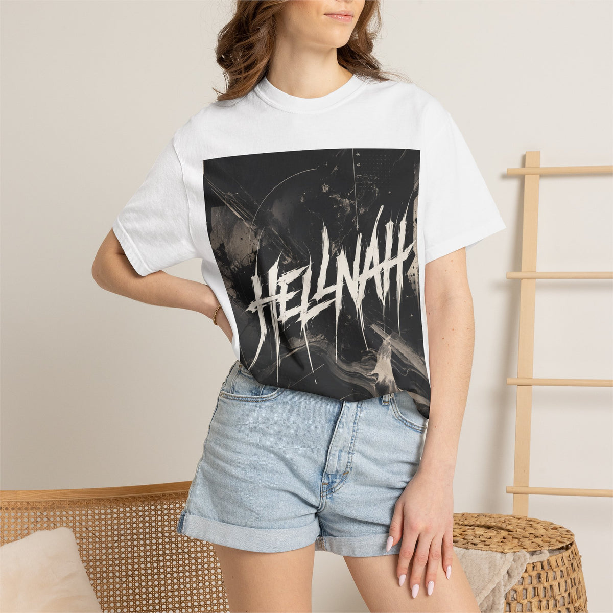 Unisex ruhafestett "HELLNAH" póló